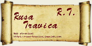 Rusa Travica vizit kartica